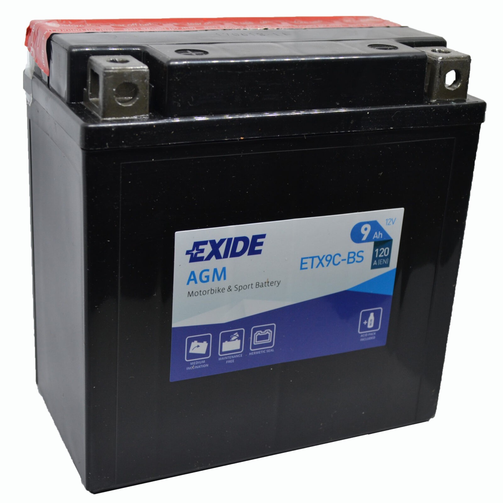 Аккумулятор Exide ETX9C-BS AGM 12 V 9 AH 120 A ETN 1 B0, Exide